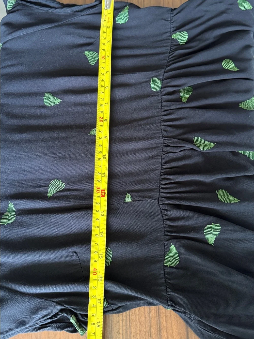 Disturbia Osmunda Fern Embroidered Mini Skater Dress US 10 Black Green Goth - Picture 12 of 15